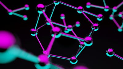 3D illustration. atom connection concept. Abstrack background. Science Wallpaper screensaver