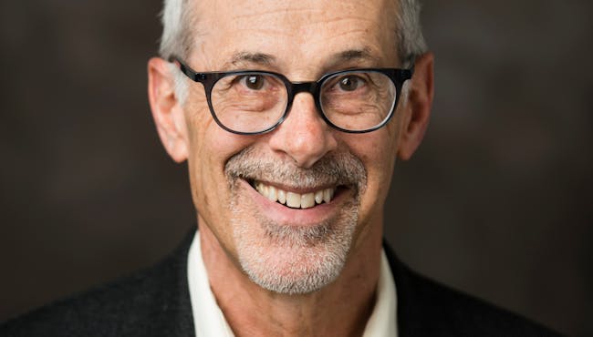04/11/2017 - Medford/Somerville, Mass. - David Walt, University Professor of Chemistry, poses for a photograph on April 11, 2017. (Alonso Nichols/Tufts University)